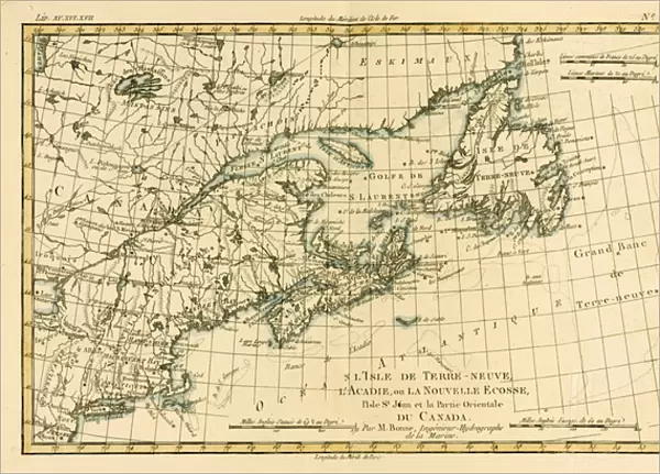Eastern Canada, Newfoundland, Nova Scotia and St John Island, from Atlas de