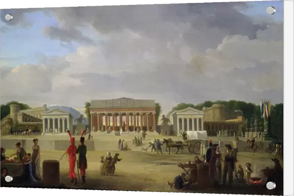 View of the Grand Theatre Constructed in the Place de la Concorde for the Fete de la Paix