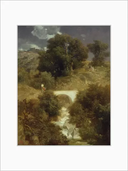 Roman Landscape with a Bridge, 1863 (oil on canvas)