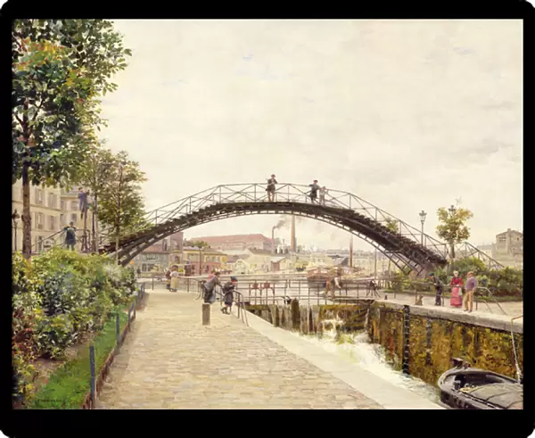 The Saint-Martin Canal (oil on canvas)