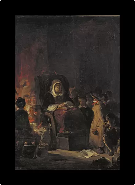 The Schoolmistress (oil on canvas)