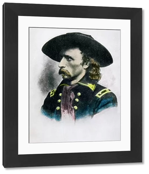 George Armstrong Custer (engraving) (later colouration)