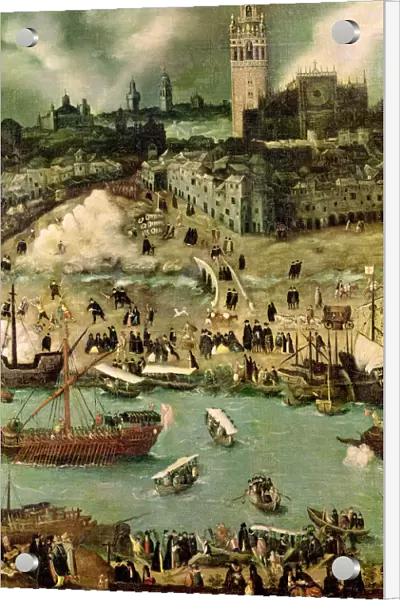 The Port of Seville, c. 1590 (oil on canvas) (detail)