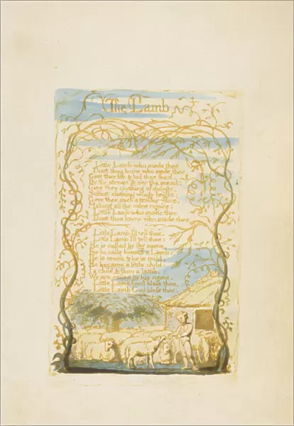 The Lamb, plate 8 from Songs of Innocence, 1789 (relief etching