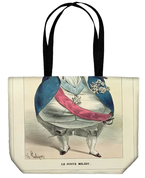 The Happy Medium, caricature of Louis-Philippe (1773-1850) (colour litho)