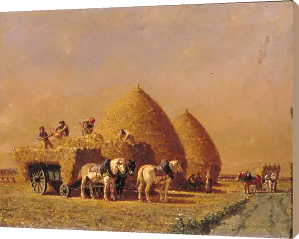 Loading the Cart (oil on canvas)