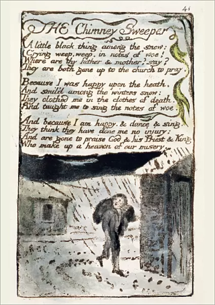 The Chimney Sweeper, plate 41 (Bentley 37) from Songs of Innocence