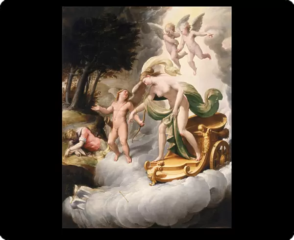 Venus Led by Cupid to Dead Adonis (oil on canvas)