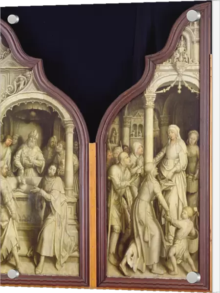 St. Joachim and St. Anne, from the Triptych of the Immaculate Conception (oil on panel)