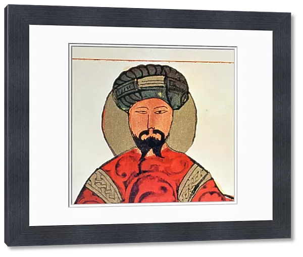 Portrait of Saladin (1138-93) (colour litho) (detail of 4623)