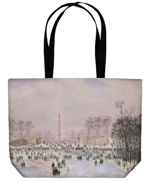 Skating in the Tuileries, c. 1865 (w  /  c on paper)