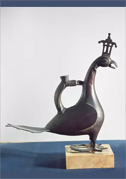Aquamanile in the form of a peacock (bronze)