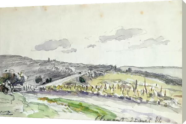 View of Clamart, 1864 (w  /  c on paper)