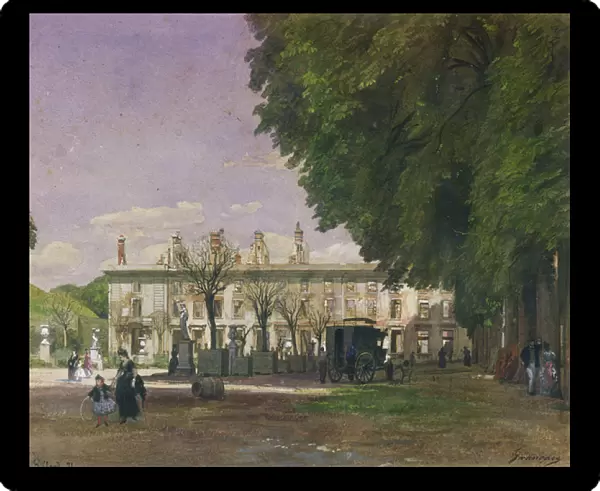 The Ruins of the Chateau de Saint-Cloud in 1871 (oil on canvas)
