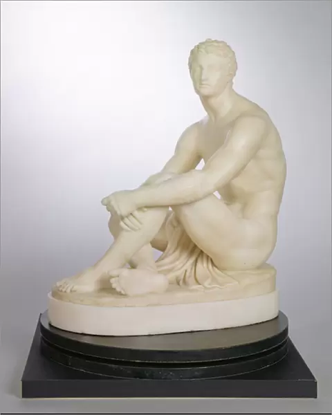 A Greek Boxer Waiting his Turn, c. 1838 (marble)