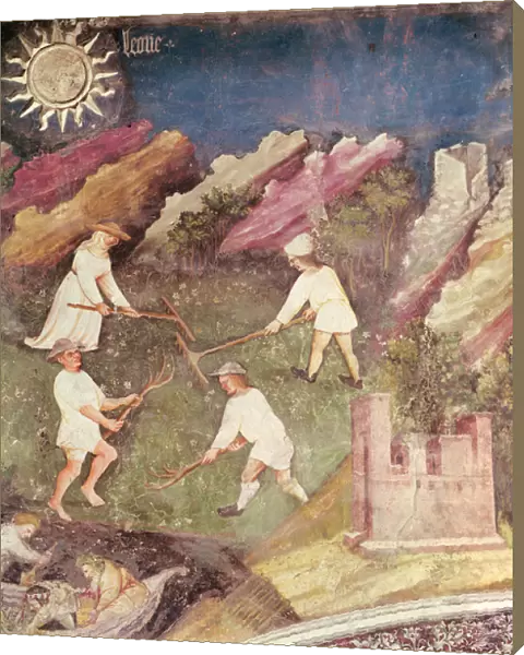 The Month of July, detail of the harvest, c. 1400 (fresco)