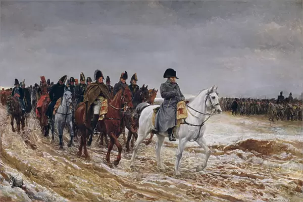 Napoleon (1769-1821) on Campaign in 1814, 1864 (oil on canvas)