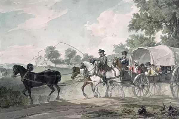 Belgian Wagon conveying Wounded from the Field after the Battle of Waterloo, 1815