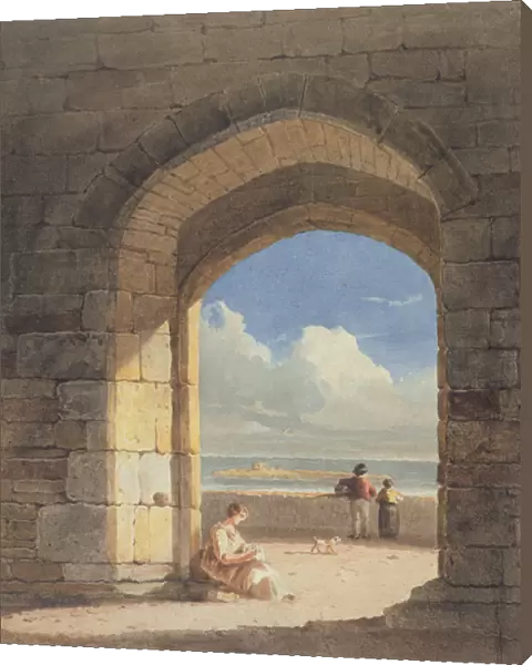 An Arch at Holy Island, Northumberland, 1809 (graphite & w  /  c on paper)