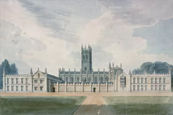 Magdalen College, Oxford, 1804 (watercolour)
