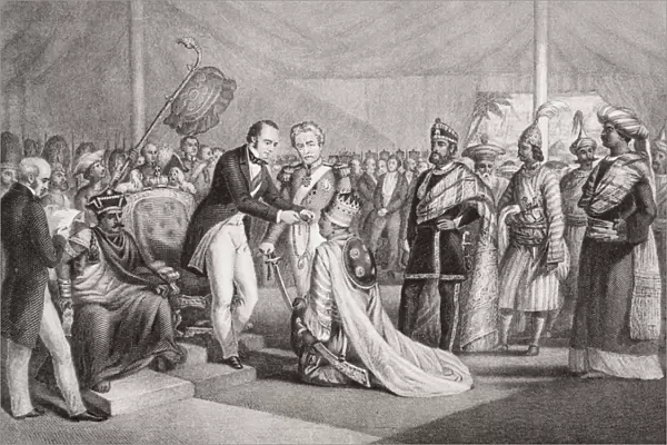 Grand Durbar at Cawnpore after the Suppression of the Sepoy Revolt, 1858, from Illustrations