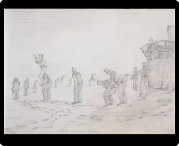Sailors Playing at Leap Frog, from Sketches of the Second Parry Arctic Expedition
