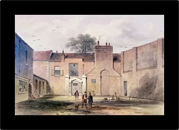 Entrance to Tothill Fields Prison, 1850 (w  /  c on paper)