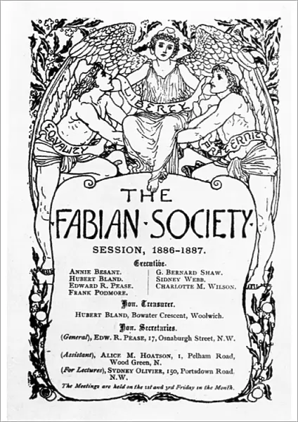 The Fabian Society Report, 1886-7 (engraving)