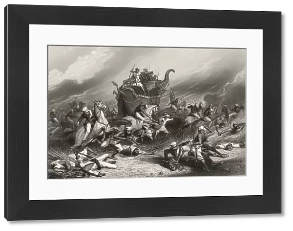 Defeat of the Peishwas army before Jhansi by General Rose on 1st April 1858
