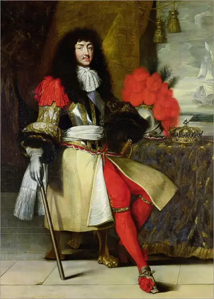 Seated Portrait of Louis XIV (1638-1715) after 1670 (oil on canvas)