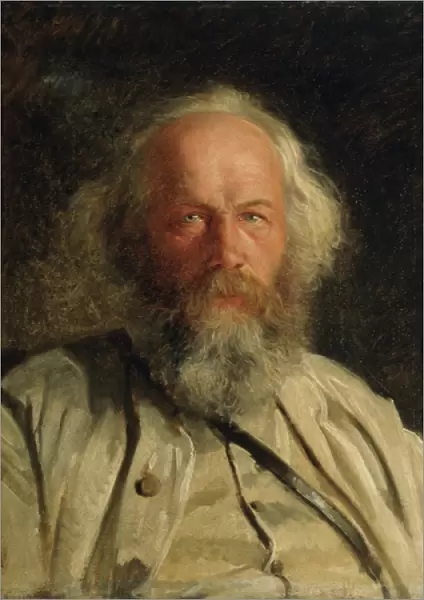 Portrait of Mikhail Alexandrovich Bakunin (1814-76) 1871 (oil on canvas)