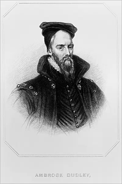 Ambrose Dudley (c. 1528-90) from Lodges British Portraits, 1823 (engraving)