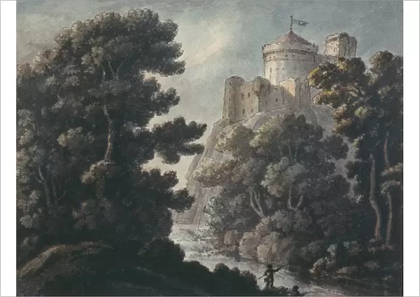 Landscape with castle on a rock