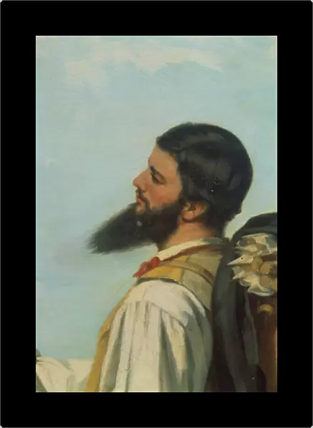 La Rencontre ou Bonjour M. Courbet, (detail of head and shoulders)