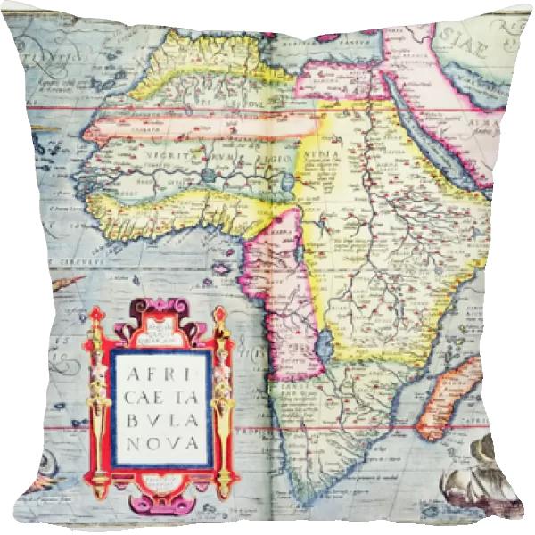 Africae tabvla nova, 1570 (colour engraving)