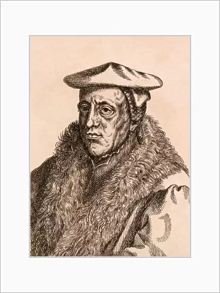 Jan van Scorel, illustration from 75 Portraits Of Celebrated Painters From Authentic
