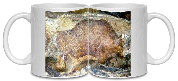 Bison in Font De Gaume, c. 25, 000 B. C. (cave painting)