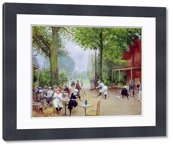 The Chalet du Cycle in the Bois de Boulogne, c. 1900 (oil on panel)