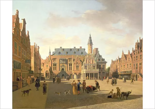 The Market Place with the Raadhuis, Haarlem, 17th century