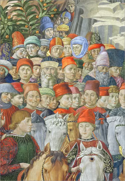 The Procession of the Magi, detail of the Cavaliers, 1459-62 (fresco)