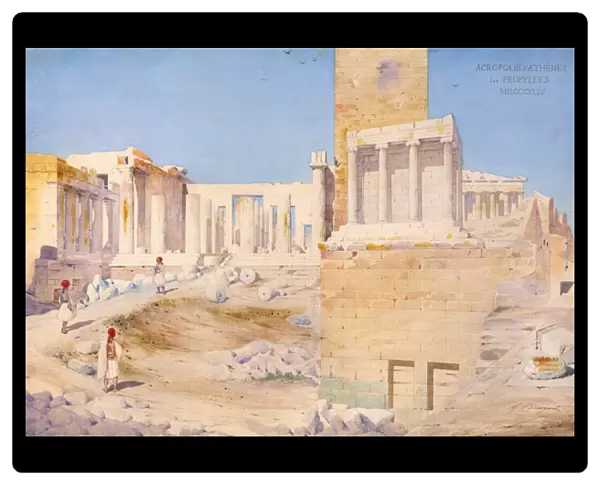 The Acropolis at Athens, 1844 (w  /  c on paper)