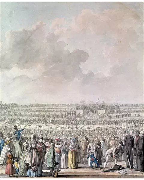 The Festival of the Federation at the Champ de Mars, 14 July 1790 (w  /  c on paper)