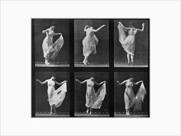 Dancing Woman, plate 187 from Animal Locomotion, 1887 (b  /  w photo)