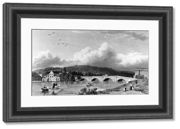 Strammongate Bridge, Kendal, engraved by E. Finden, 1830 (engraving)