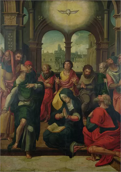 Descent of the Holy Ghost (oil on panel)