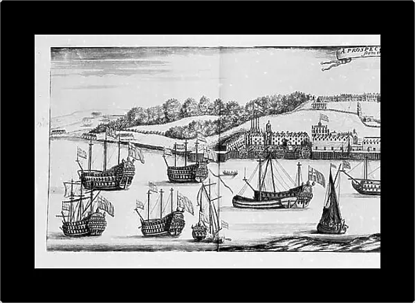 A Prospect of Chatham Dock from Finsbery Windmill (engraving)