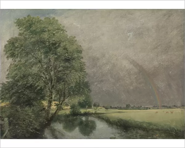 The Rainbow, near Salisbury (oil on canvas)