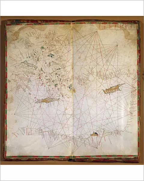 Map of the Eastern Mediterranean (ink on parchment)