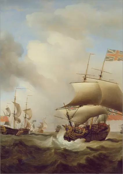 Shipping in a Choppy Sea, 1753 (oil on canvas)