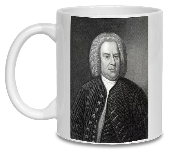 Portrait of Johann Sebastian Bach, German composer (engraving)
